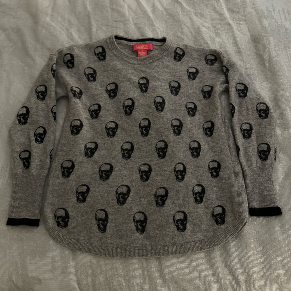 Catherine Malandrino Cashmere Skull Sweater Size S